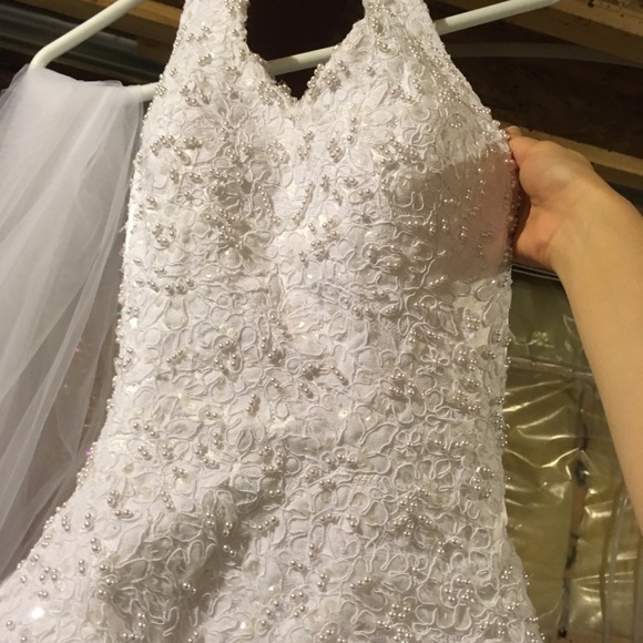 David’s bridal halter dress - Picture 1 of 5